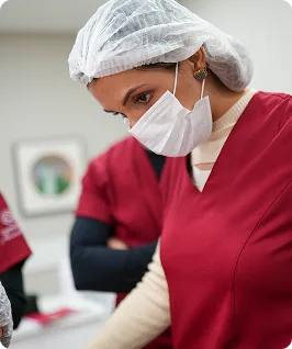 Médica em treinamento
